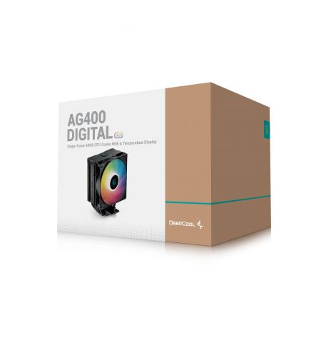 Cooler DEEPCOOL AG620 DIGITAL BK ARGB/ Universal / 260W / 300~1950rpm, <29.4dBA / 67.88CFM / Black