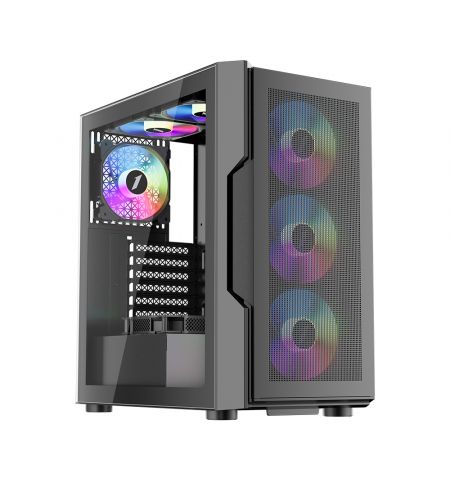 Carcasa Gaming 1STPLAYER T7-P / no PSU / Side-Window / 7x120mm / ATX / Black