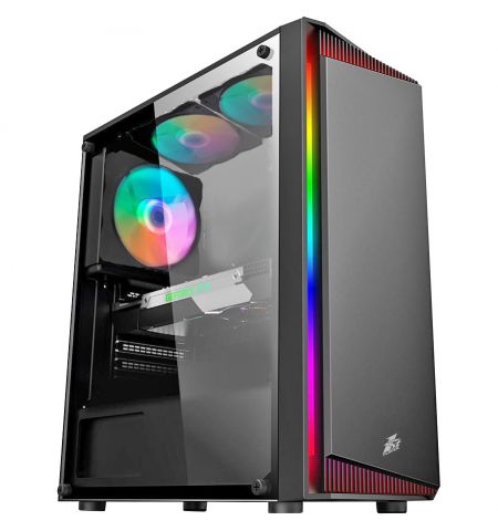 Carcasa Gaming 1STPLAYER RB-4 / no PSU / Side-Window / 1x120mm / ATX / Black