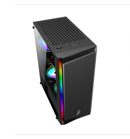 Carcasa Gaming 1STPLAYER RB-4 / no PSU / Side-Window / 1x120mm / ATX / Black