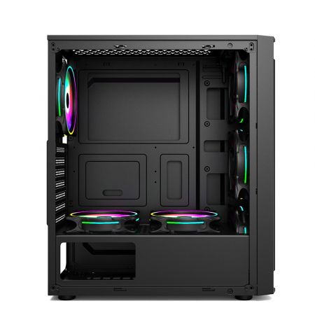 Carcasa Gaming 1STPLAYER RB-4 / no PSU / Side-Window / 1x120mm / ATX / Black