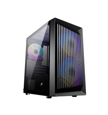 Carcasa 1STPLAYER BS-2 / no PSU / Side-Window / 3x120mm / mATX / Black