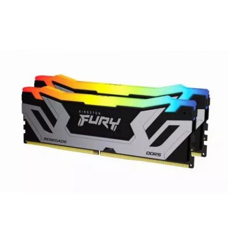 Оперативная память CUDIMM DDR5-8400 48GB (Kit of 2*24GB) Kingston FURY Renegade Silver RGB Оперативная память CUDIMM DDR5-8400 48GB (Kit of 2*24GB) Kingston FURY Renegade Silver RGB