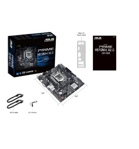 Материнская плата ASUS PRIME H510M-K R2.0 / 1200 / H470 / DDR4 / mATX Материнская плата ASUS PRIME H510M-K R2.0 / 1200 / H470 / DDR4 / mATX