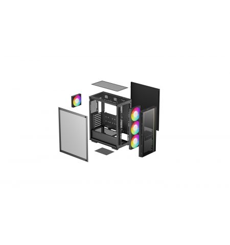 Корпус DEEPCOOL MATREXX 55 V4 / w/oPSU / Side panel / ATX / Black Корпус DEEPCOOL MATREXX 55 V4 / w/oPSU / Side panel / ATX / Black