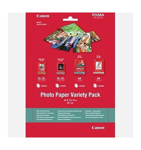 Hartie foto Canon VP-101 Variety Pack 4x6” and A4 - 20 foi (0775B079)