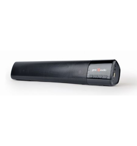 Gembird SPK-BT-BAR400-01, Bluetooth soundbar speaker with built-in microphone, RMS power output: 2 x 5W, 4 Ohm, 52 mm, 1200 mAh Li battery, FM-radio,  AUX, MicroSD