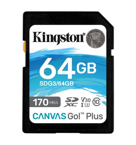 Карта памяти Kingston Canvas Go! Plus SD 64GB