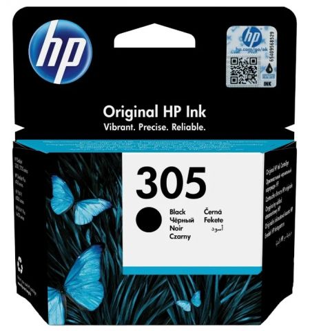 HP 305 (3YM61AE) Black Original Ink for HP DeskJet 2710, HP DeskJet 2720 ,HP DeskJet 2721, HP DeskJet 2722, HP DeskJet 2723, HP DeskJet 2724, HP DeskJet Plus 4110,HP DeskJet Plus 4120, 120 pages