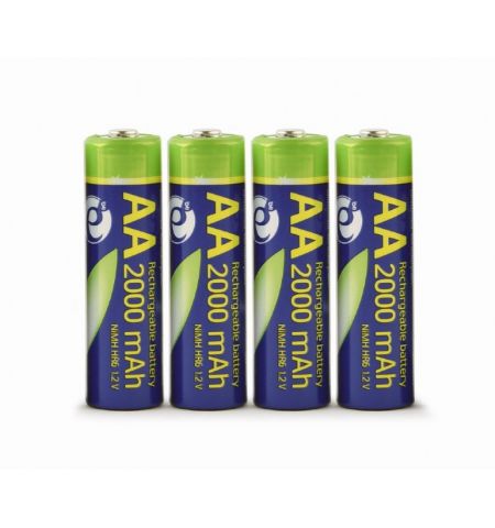 EnerGenie EG-BA-AA20R4-01 Ni-MH rechargeable AA batteries, 2000mAh,