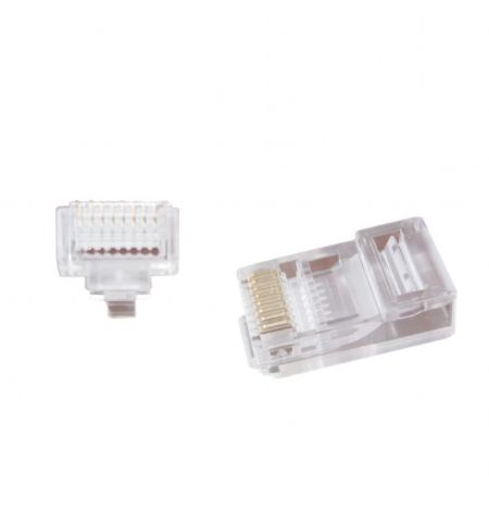 RJ45 Modular Plug LC-PTU-01/50, Universal pass-through modular UTP plug 8P8C, 50 pcs/bag