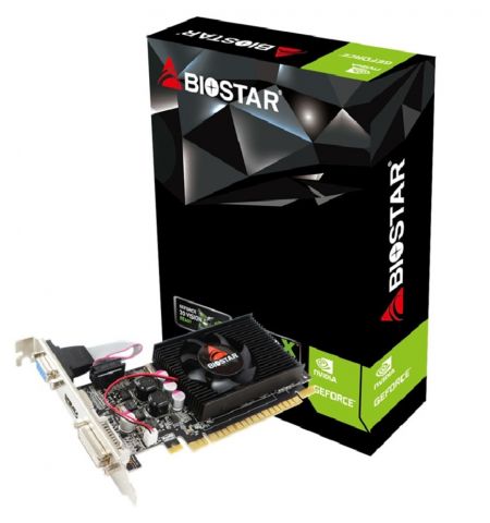 BIOSTAR GeForce GT610  2GB GDDR3, 64bit, 700/1333Mhz, 1xVGA, 1xDVI, 1xHDMI, Single fan, Low profile, Retail (VN6103THX6)