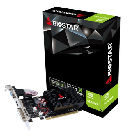 BIOSTAR GeForce GT730  2GB GDDR3, 128bit, 700/1333Mhz, 1xVGA, 1xDVI, 1xHDMI, Single fan, Low profile, Retail (VN7313THX1)