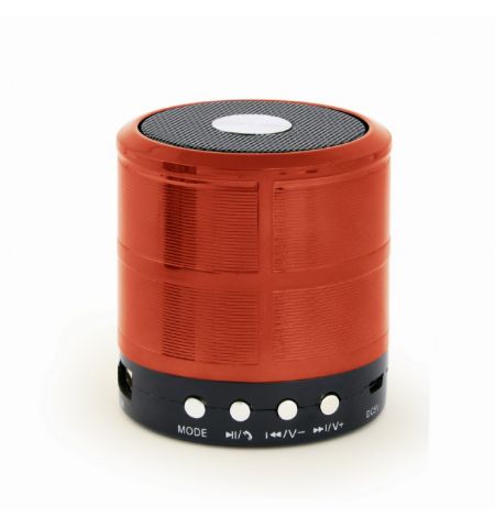 Gembird SPK-BT-08-R, Bluetooth Portable Speaker, 3W (1x3W) RMS, Bluetooth v.2.1+EDR, built-in Li-Polymer battery -400mAh, track control, Handsfree mode, Red