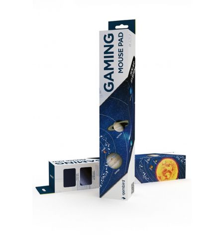 Gembird Mouse pad MP-SOLARSYSTEM-XL-01 COSMOS, Gaming, Extra wide pad surface size 350 x 900 mm, Material: natural rubber foam + fabric, Black Gembird Mouse pad MP-SOLARSYSTEM-XL-01 COSMOS, Gaming, Extra wide pad surface size 350 x 900 mm, Material: natural rubber foam + fabric, Black