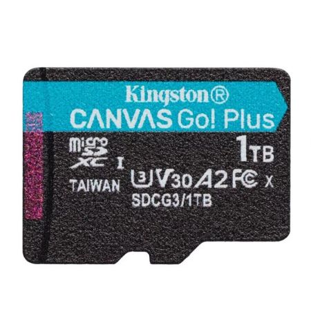 Карта памяти microSD 1TB Kingston Canvas Go! Plus, A2, 170Mbps, + SD adapter