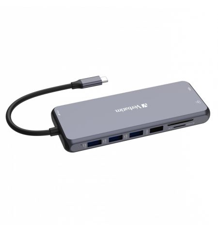 Многопортовый Адаптер Verbatim CMH-14/ USB-С/ 3xUSB-A 3.2/ 2xUSB-A/ 1xUSB-C PD(100W)/ 2xHDMI/ 1xVGA/ RJ45/ SD/ microSD