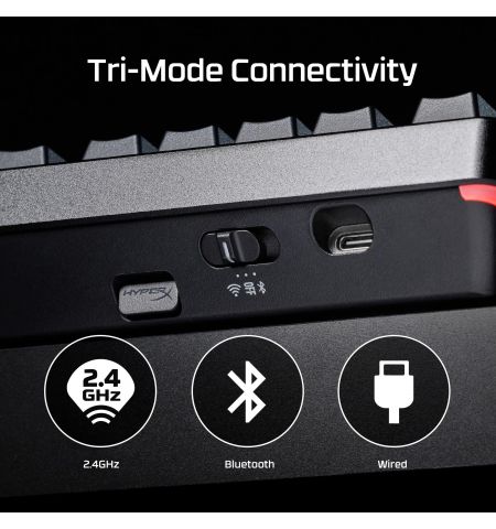 Беспроводная Клавиатура HYPERX Alloy Rise 75 RGB, HyperX Linear switches, [91Y91AA#ACB]