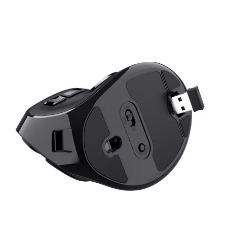 Беспроводная перезаряжаемая эргономичная мышь Trust VOXX / 2.4GHz/ Bluetooth/ Black Беспроводная перезаряжаемая эргономичная мышь Trust VOXX / 2.4GHz/ Bluetooth/ Black
