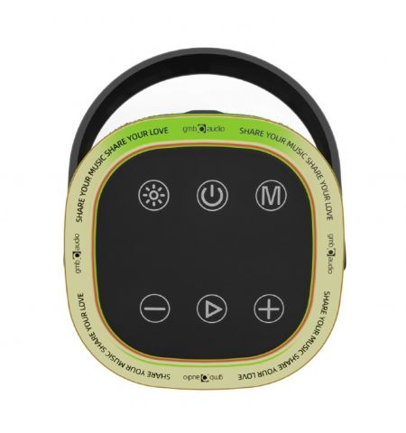 Колонка Портативная Gembird SPK-BT-LED-06/ 10W / Bluetooth / microSD / USB / 1800 mAh