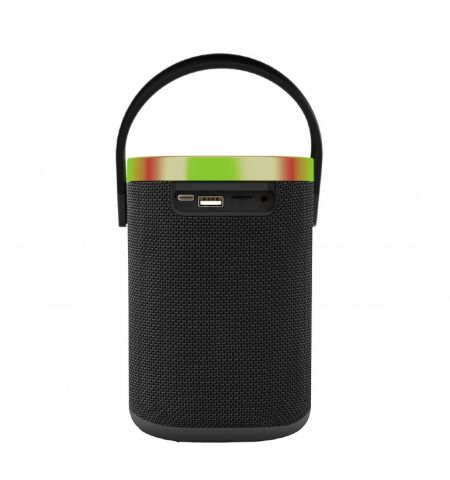 Колонка Портативная Gembird SPK-BT-LED-06/ 10W / Bluetooth / microSD / USB / 1800 mAh