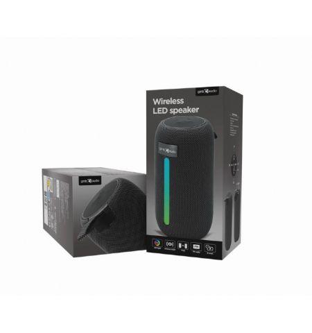 Колонка Портативная Gembird SPK-BT-LED-07/ 5W / Bluetooth / microSD / USB / 1500 mAh