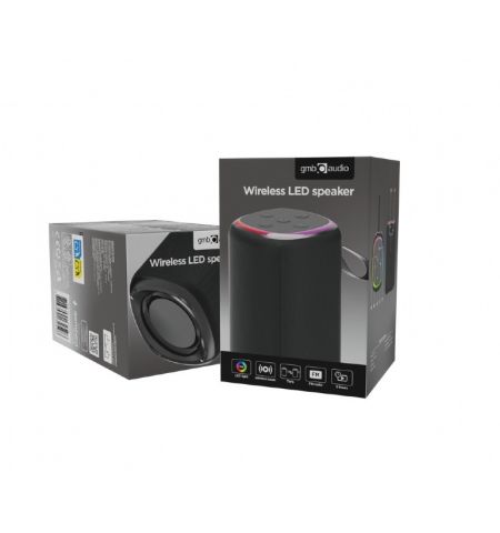 Колонка Портативная Gembird SPK-BT-LED-08S/ 5W / Bluetooth / microSD / USB / 800 mAh