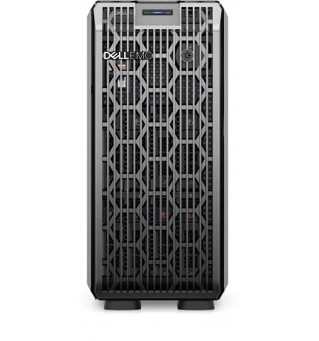 Dell PowerEdge T350 Tower, 1 x Intel Xeon E-2314 (2.8GHz, 8M, 4C/4T, 65W), 1x16GB UDIMM DDR4 RAM, 2TB HDD SATA 7.2K (Chassis 8x3.5” Hot-Plug HDD), PERC H355, iDRAC9 Basic, On-Board LOM, TPM 2.0 V3, Single Hot-Plug 700W PSU Titanium,