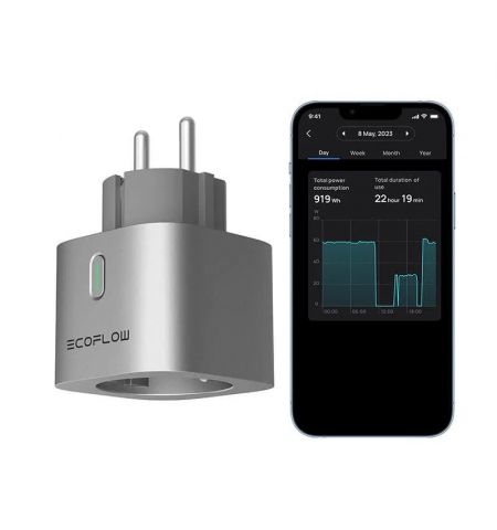Priza Smart EcoFlow , WiFi, 40m range, Silver