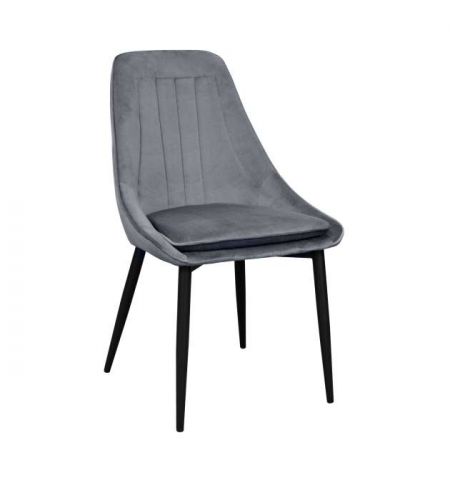 Scaun Florida~Catifea Dark Grey HLR21+Black Legs