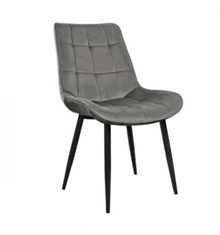Scaun Hans~Catifea Dark Grey HLR21+ Black Legs