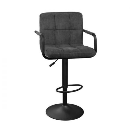 Scaun de Bar SB-042~Velvet Dark Grey+Black legs