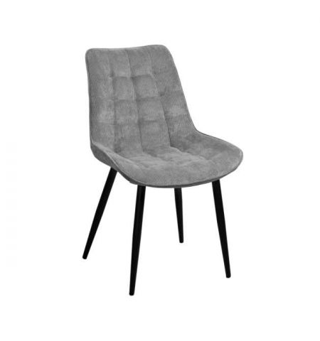 Scaun Hans~Velvet Grey BGF166-4+Black legs
