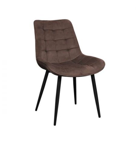Scaun Hans~Catifea Brown HLR49+Black Legs