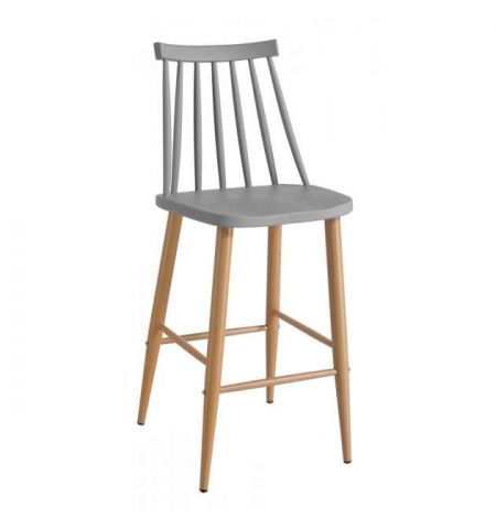 Scaun bar JACK~Dark Grey+Transprint Legs