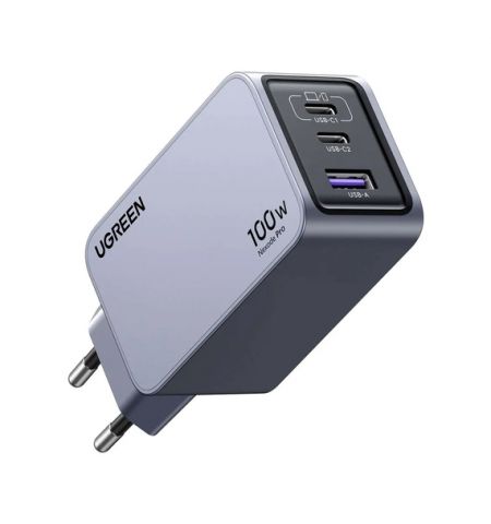 UGREEN Nexode Pro USB-A+2*USB-C 100W GaN Tech Fast Charger, черный