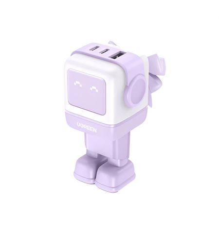 UGREEN Nexode Robot GaN USB-A+2*USB-C 65W, фиолетовый