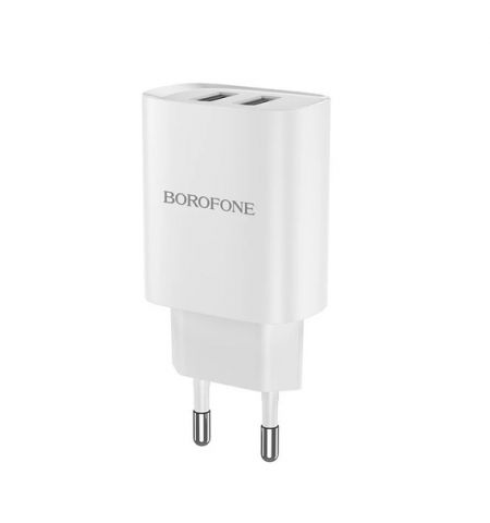 Настенное зарядное устройство Borofone 2xUSB 2.1A BN2 (EU), белый