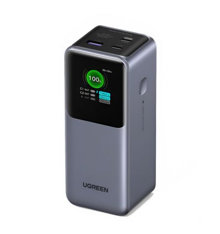 UGREEN Power Bank Nexode, одобренный авиакомпаниями, 20000 мАч, 130 Вт, серый