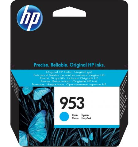 HP 953 Cyan Original Ink Cartridge; (for HP OfficeJet Pro 7720, 7730, 7740, 8710, 8720, 8725, 8728, 8730, 8740, 7740, 8218, 8715, 8718, 8719)