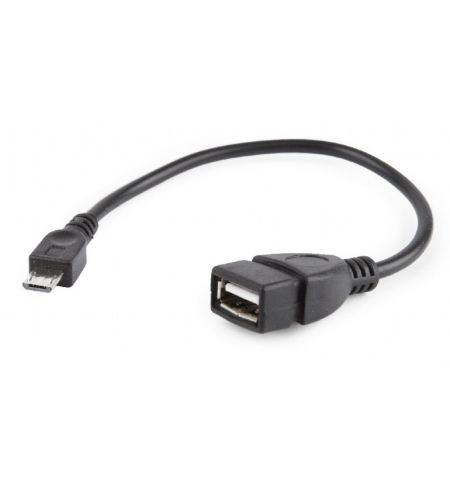 Адаптер Gembird  A-OTG-AFBM-03, USB OTG AF to Micro BM / 0.15 m / Black