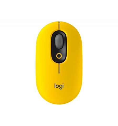 Logitech POP Mouse Wireless Mouse with Customizable Emoji, Multi-device, SilentTouch, SmartWheel, 2 Programmable buttons, Blast/Yellow