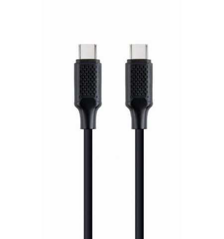 Cable Type-C to Type-C - 1.5 m - Cablexpert CC-USB2-CMCM60-1.5M, 60W Type-C Power Delivery (PD) charging & data cable, 1.5 m, Black