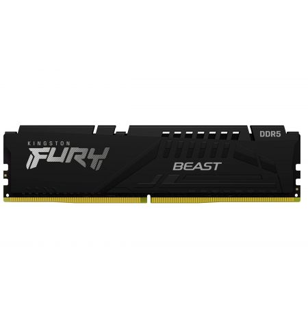 8GB DDR5-4800  Kingston FURY® Beast DDR5, PC38400, CL38, 1.1V, 1Rx16, Auto-overclocking, Asymmetric BLACK low-profile heat spreader, Intel XMP 3.0 Ready  (Extreme Memory Profiles)