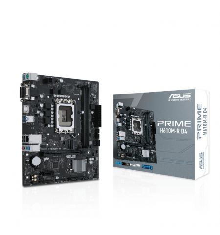 Материнская плата ASUS PRIME H610M-R D4-SI / 1700 / H610 / DDR4 / mATX