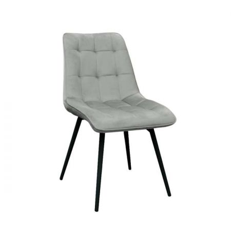 Scaun Capella~Catifea Light Grey HLR14+Black-Legs
