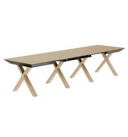 Masa Madrid~Natural Wood+Wood Legs
