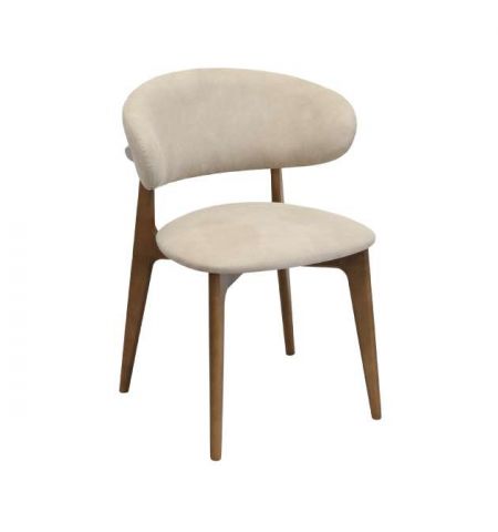 Scaun Roses~Mustang Krem+Oak Legs