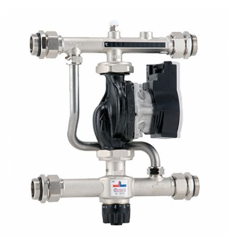 Встраиваемая регулирующая группа для т/п + рад с насосом Grundfos 20-55°C, Villa Barberi