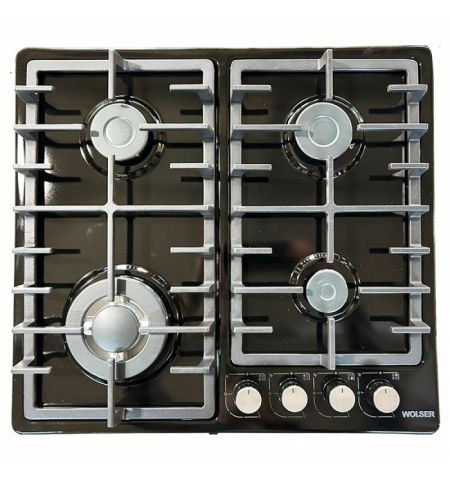 Варочная газовая поверхность Wolser WL-TR 6400 SHINY BLACK Turbo  FFD